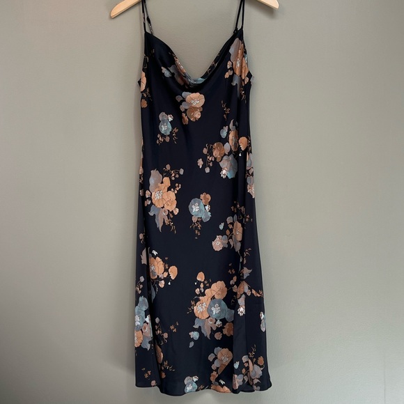 Aritzia Wilfred Only Cowl Neck Slip Dress Black Maplewood - Picture 7 of 10